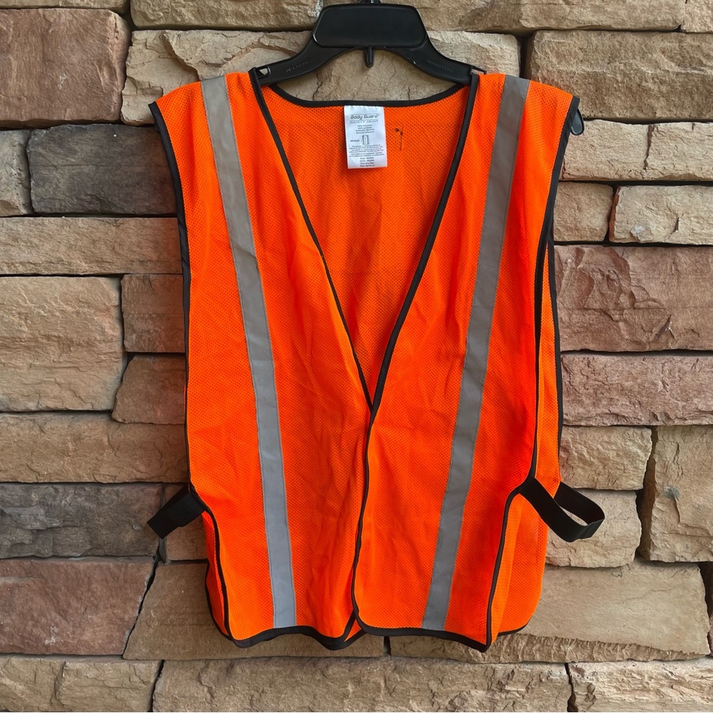 Body Guard Safety Wear Orange vest Unisex O/S New